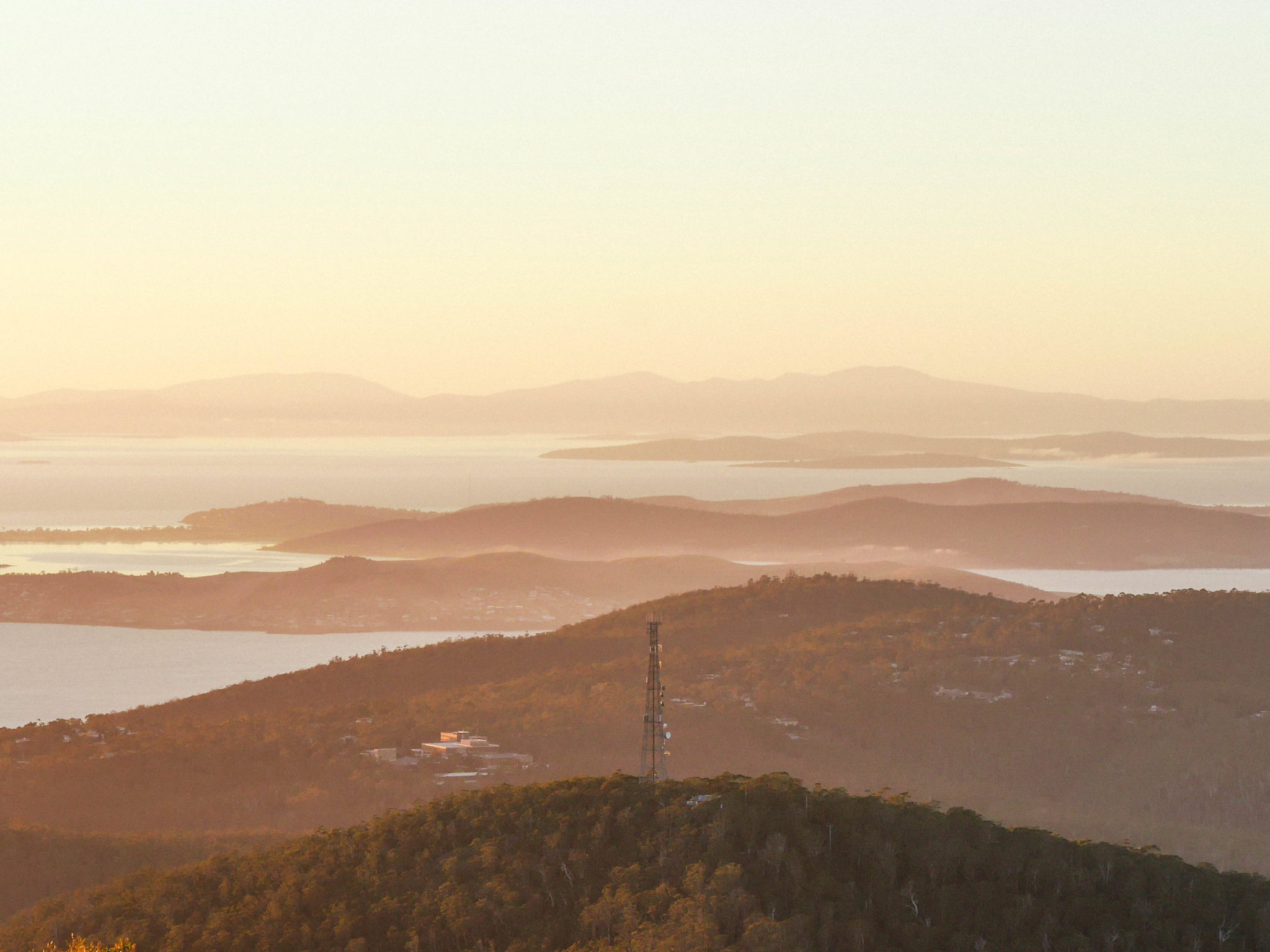 Hobart Bay from Mt Wellington - Tasmania - Australia - © Claire Blumenfeld