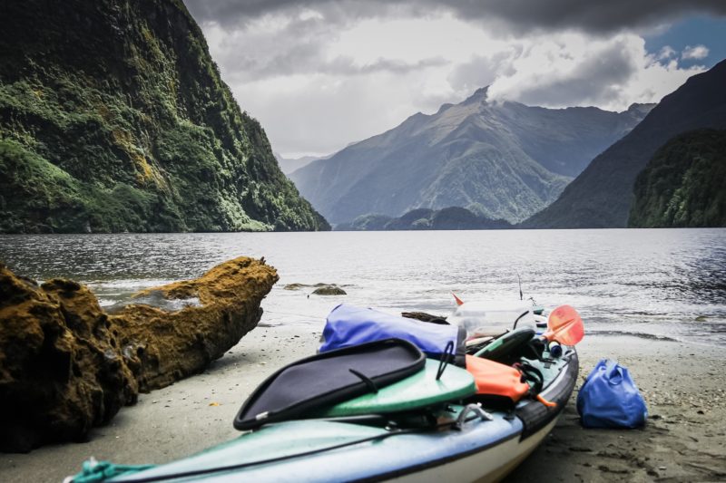 Kayaking in Doubtful Sound in Fiordland New Zealand © Claire Blumenfeld