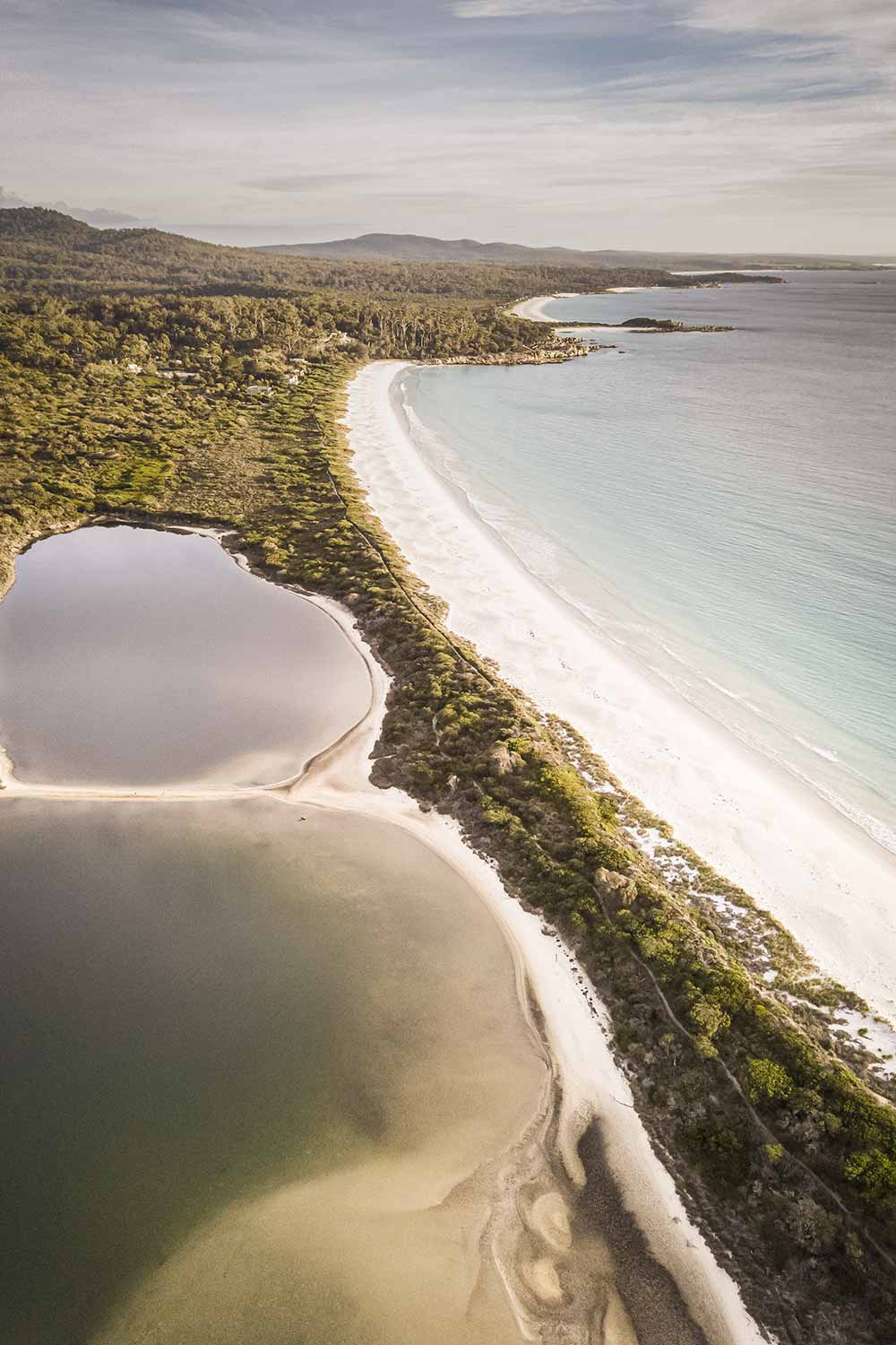 Binalong Bay vu du ciel en Tasmanie © Claire B. - Merci de ne pas utiliser sans autorisation